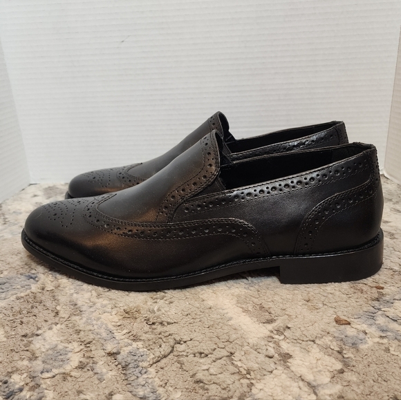 NWT Nunn Bush Norris Wingtip Double Gore Slip-On Black Leather Loafer. Size 11.5 main image 14
